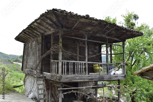 old wooden house in the forest © salih