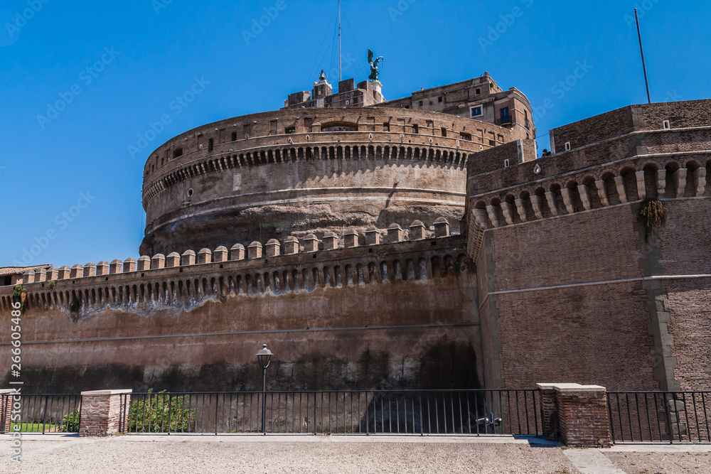 Castel Sant'Angelo, a circular, 2nd-century castle housing furniture & paintings collections in Renaissance apartments.