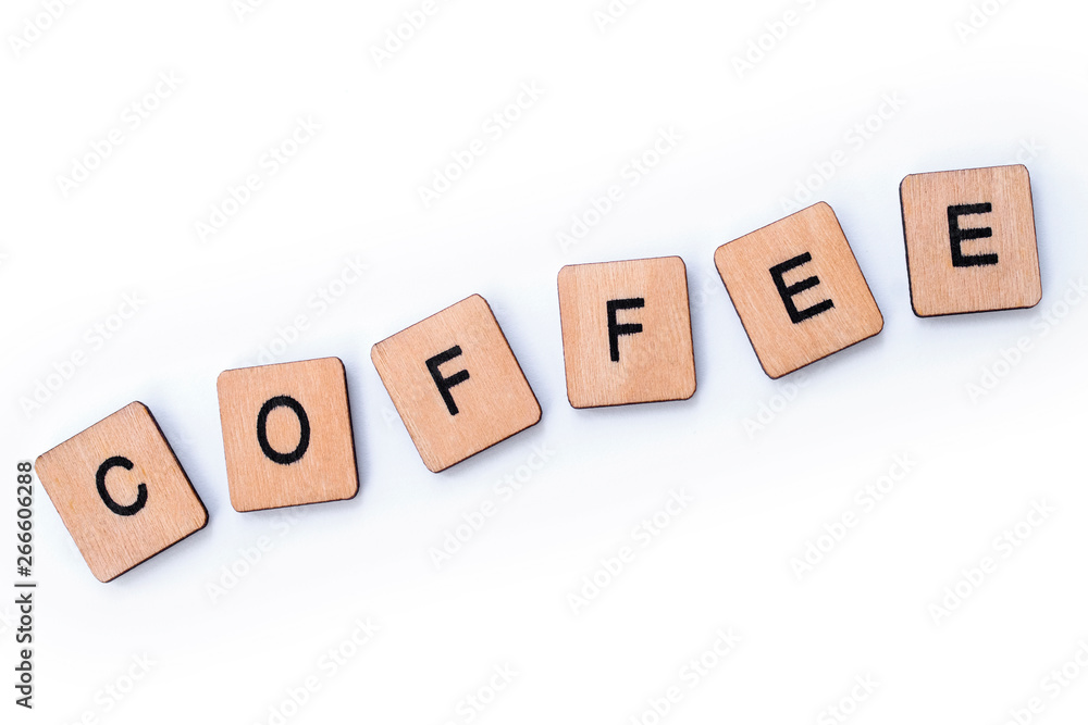 The word COFFEE The word COFFEE
