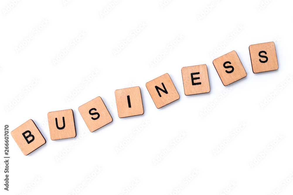 The word BUSINESS The word BUSINESS