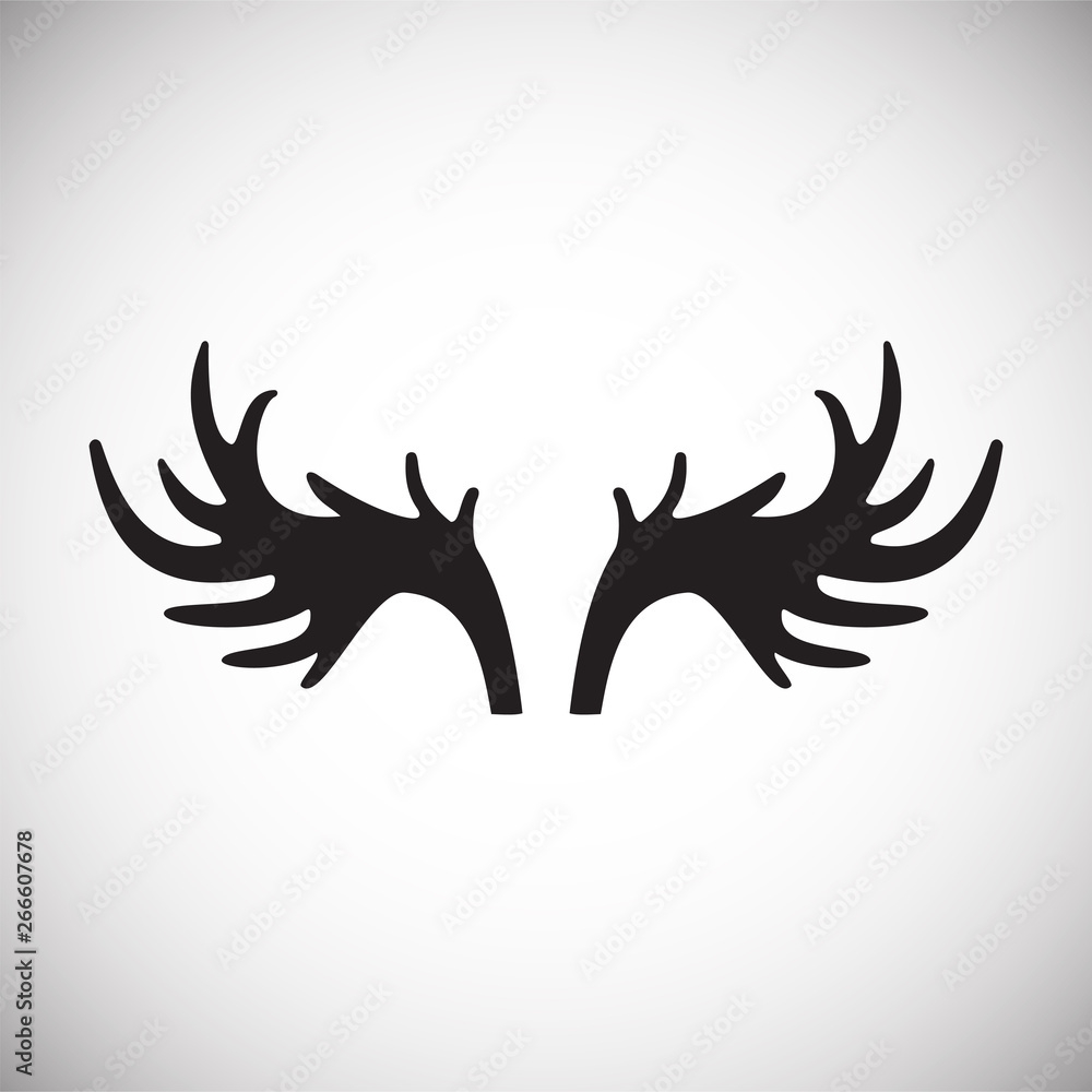 Obraz premium Animal Horn icon on background for graphic and web design. Simple vector sign. Internet concept symbol for website button or mobile app.