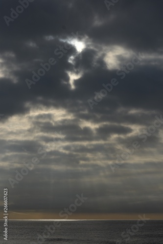 I am very impressed by the sky on the beach of Badalona.