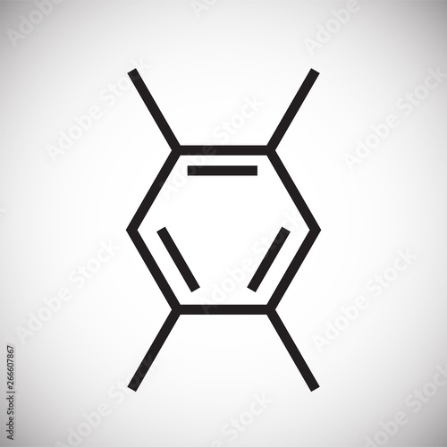 Molecula icon on background for graphic and web design. Simple vector sign. Internet concept symbol for website button or mobile app.