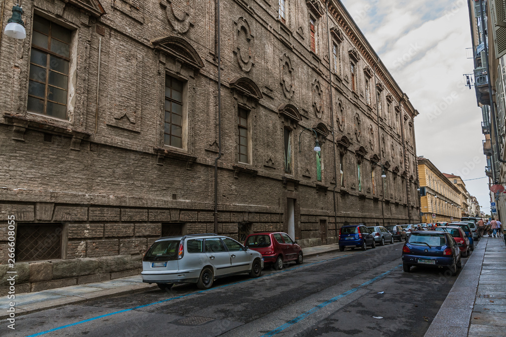 A quiet street in historical downtown Turin