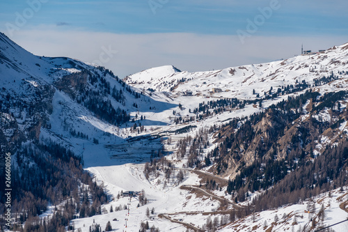 Panorama of Dolomites Alps, Val Gardena, Italy