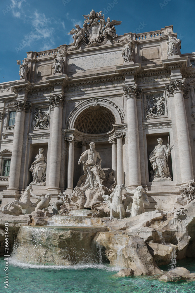 Fontana di Trevi of Rome by day