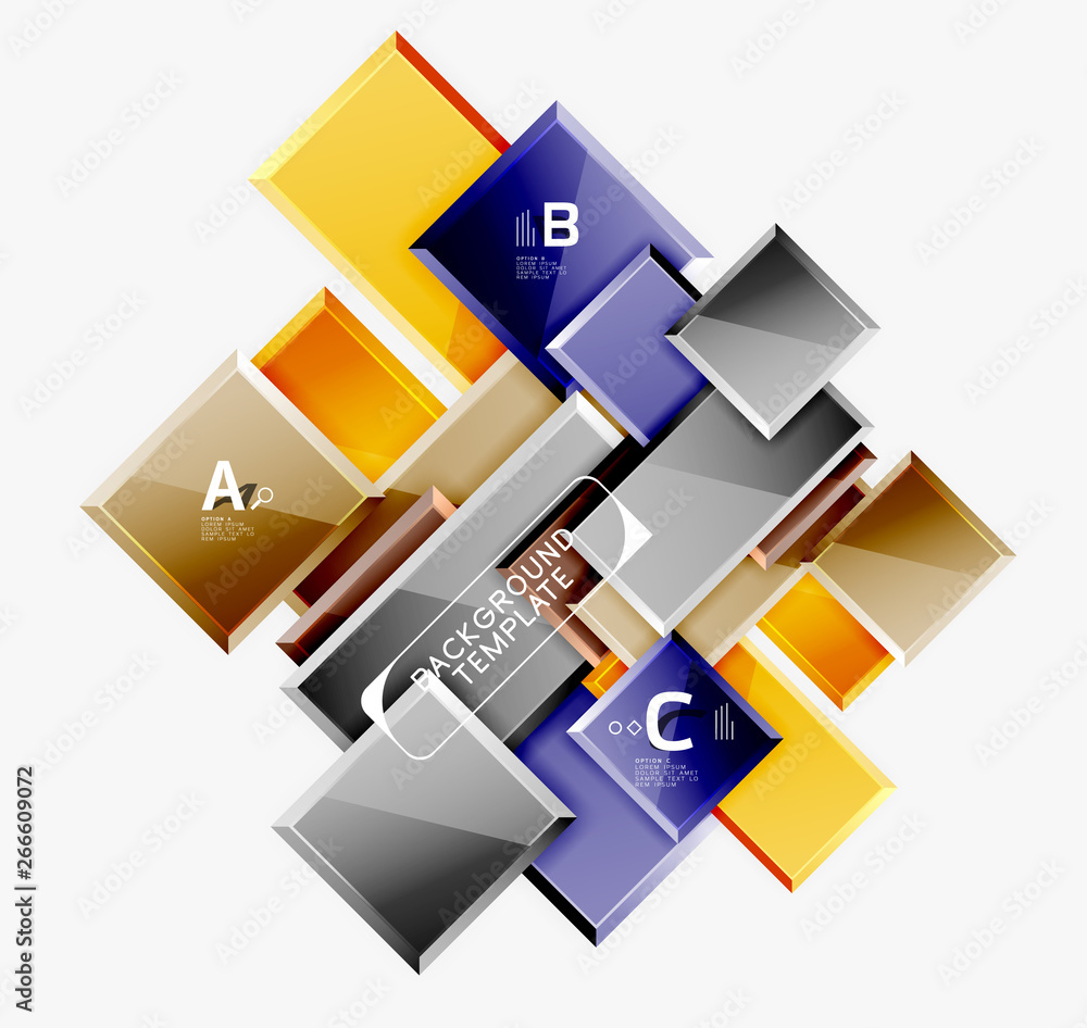 Abstract square composition for background, banner or logo Abstract square composition for background, banner or logo