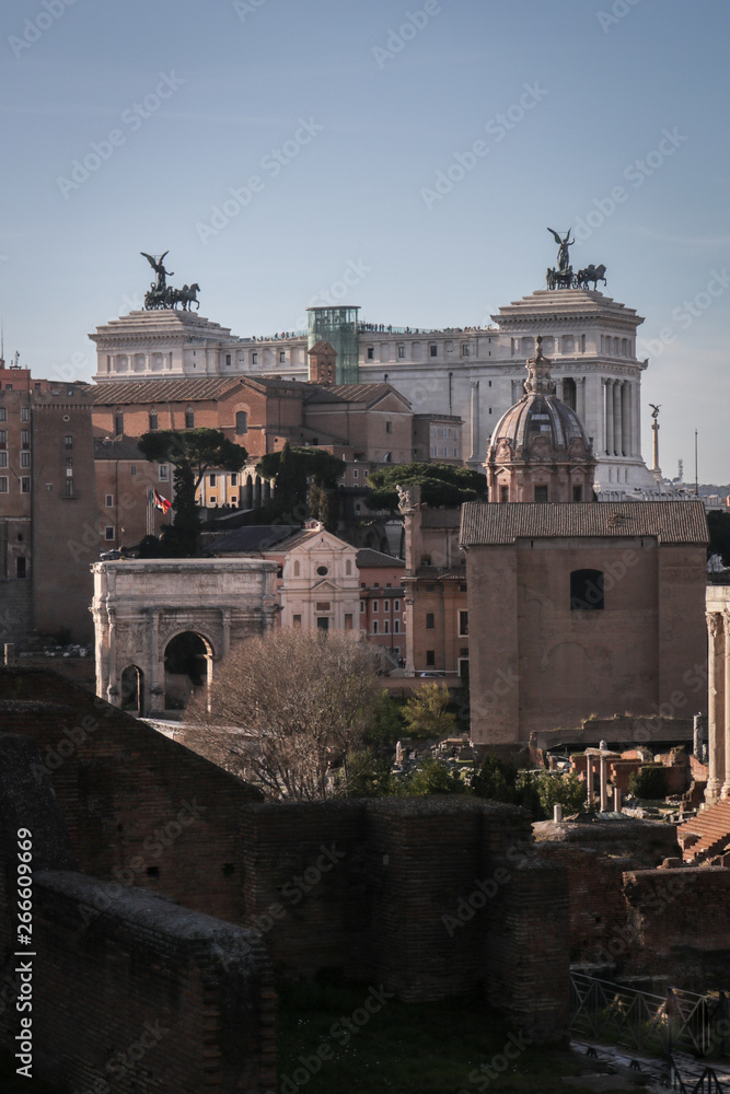 Rome city view from the distance