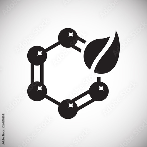 Molecula icon on background for graphic and web design. Simple vector sign. Internet concept symbol for website button or mobile app.
