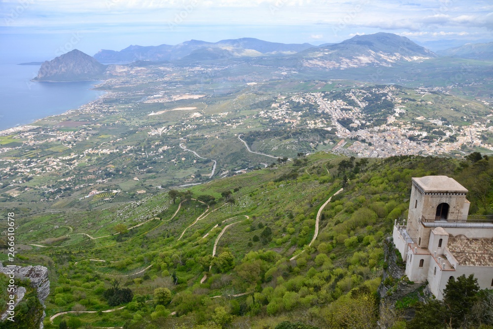 Fototapeta premium Erice Sicily - A medieval hill town near Trapani