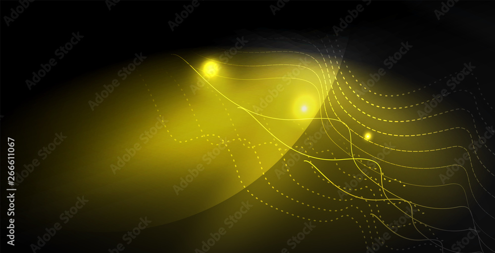 Glossy shiny glowing neon waves Glossy shiny glowing neon waves