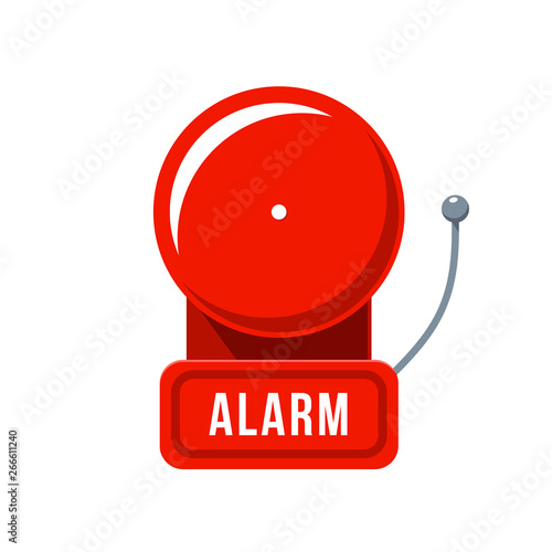 Red emergency Alarm. Isolated Vector Illustration