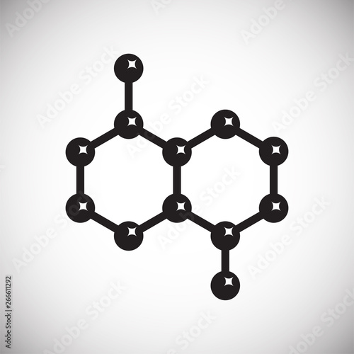 Molecula icon on background for graphic and web design. Simple vector sign. Internet concept symbol for website button or mobile app.