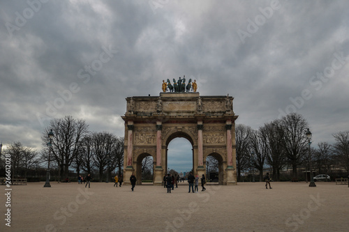 Paris park on a grey day