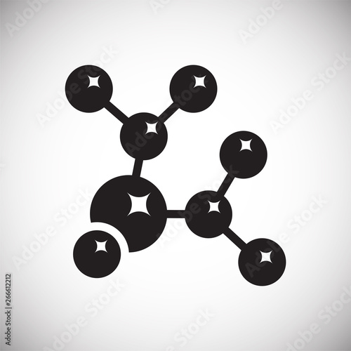Molecula icon on background for graphic and web design. Simple vector sign. Internet concept symbol for website button or mobile app.