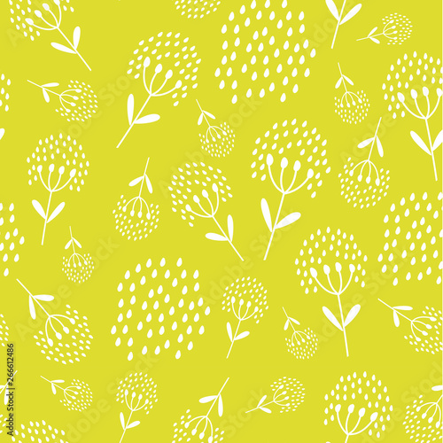 Set of seamless lace patterns with leaves and flowers. The thin, curved lines of the plants are like lace. Print for fabric, Wallpaper, textiles, books, interior decoration © irina