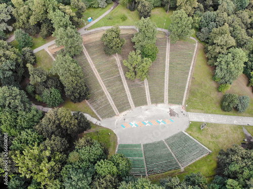 Aerial view of Valley of songs in Kaunas, Lithuania photo