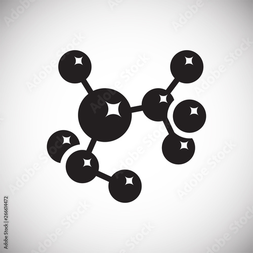 Molecula icon on background for graphic and web design. Simple vector sign. Internet concept symbol for website button or mobile app.