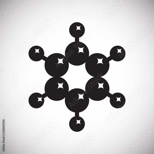 Molecula icon on background for graphic and web design. Simple vector sign. Internet concept symbol for website button or mobile app.