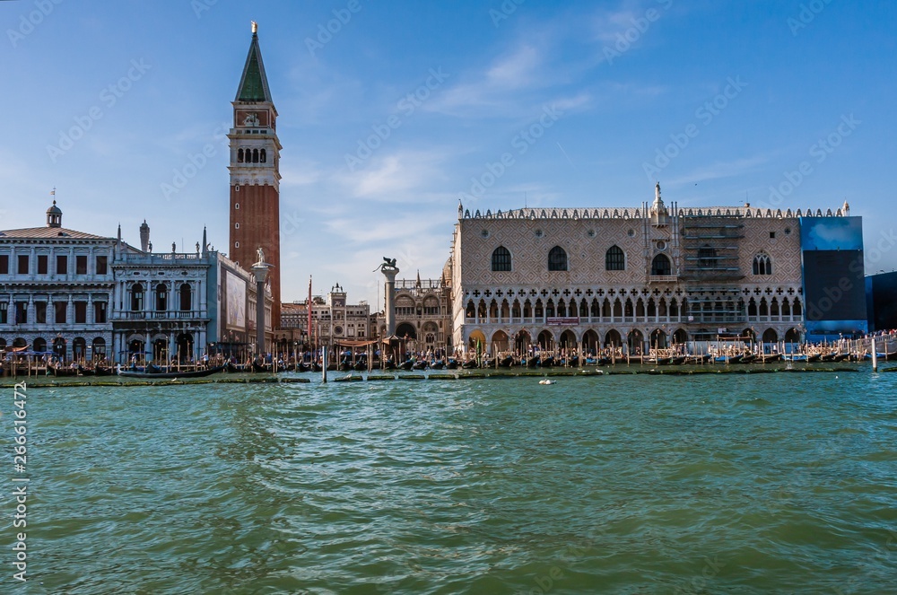 A view of the Doge's Palace and St Mark's Campanile, Venice