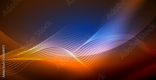 Neon wave background