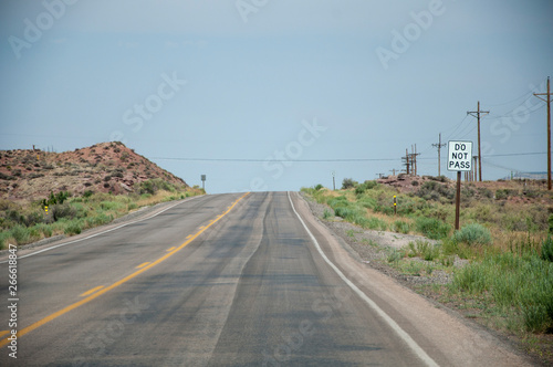 Road uphill with 