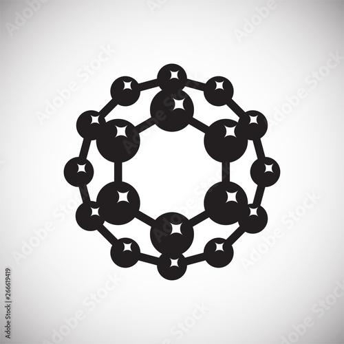 Molecula icon on background for graphic and web design. Simple vector sign. Internet concept symbol for website button or mobile app.