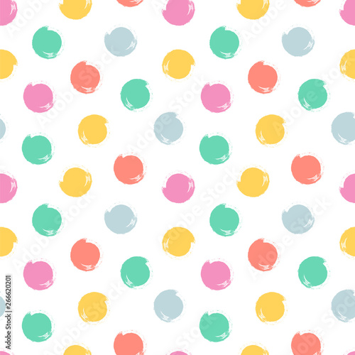 Simple seamless vector pattern with circular strokes.