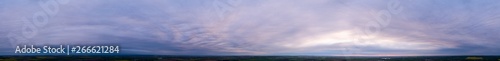 Panorama of the sky, in the evening