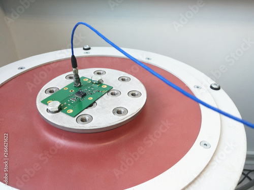 Obraz na płótnie Electronics PCB prepared for reliability testing