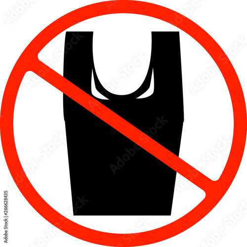 Disposable cellophane and polythene package prohibition sign.