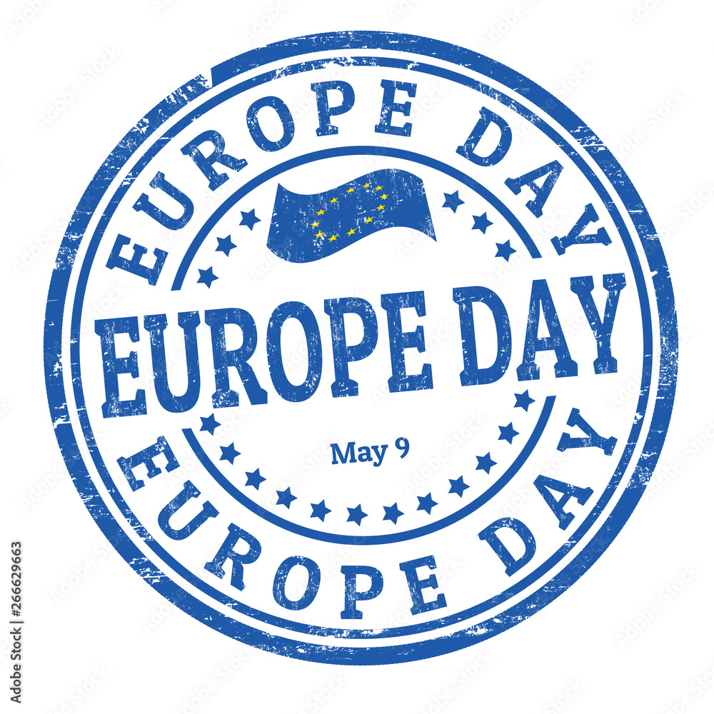 Europe day sign or stamp Europe day sign or stamp