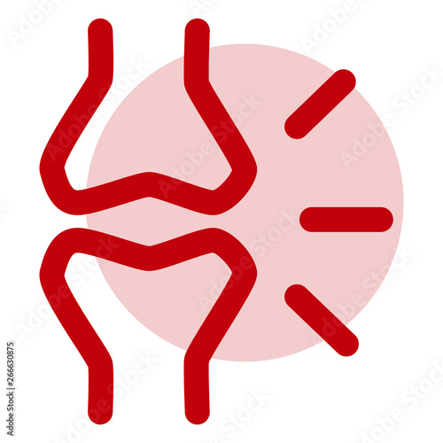 Infographics Element of osteochondrosis symptoms, health care concept illustration.
