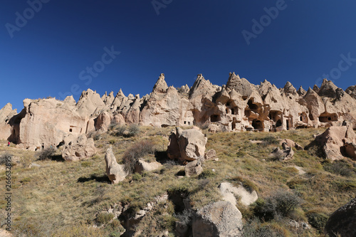 Rock Formations in Zelve Valley, Cappadocia, Nevsehir, Turkey