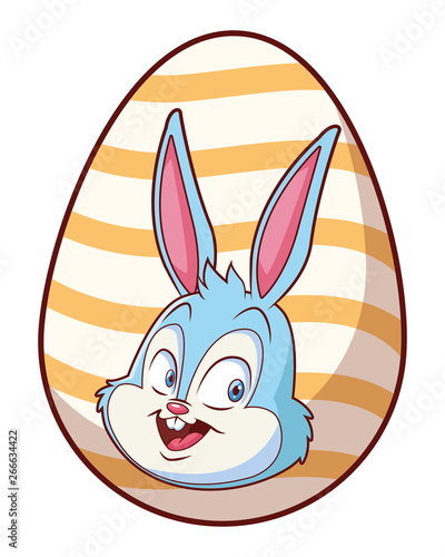 Colorful easter egg bunny portrait