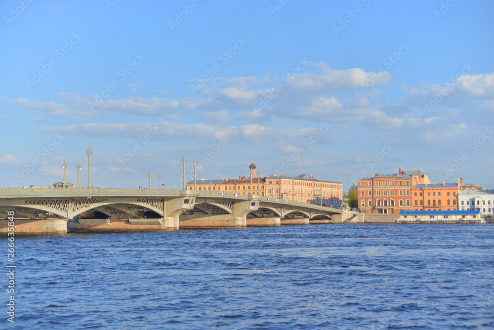 Naklejka premium Annunciation bridge in St.Petersburg.