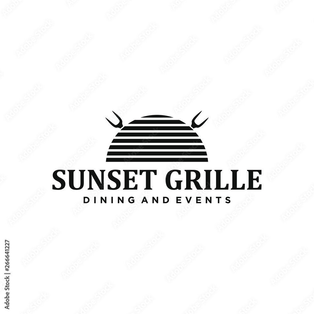 Sunset grill logo for restaurant