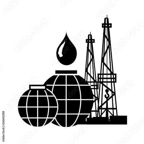 Energy Resources  Oil And Petroleum Products. Technology and industry emblem.