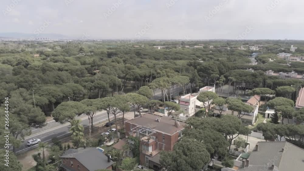 Barcelona. Aerial view in Castelldefels, coastal town. Spain. 4k Drone Video Barcelona. Aerial view in Castelldefels, coastal town. Spain. 4k Drone Video