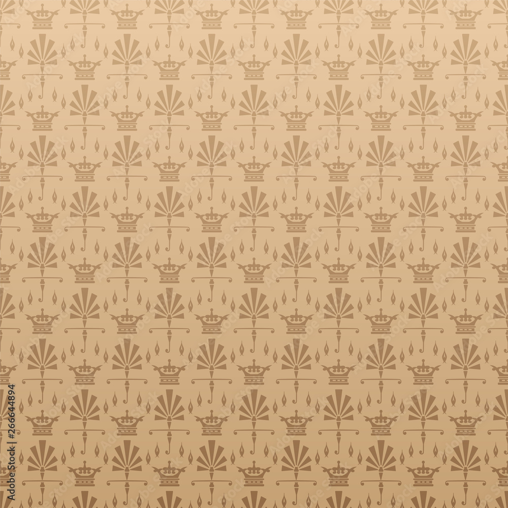 Fototapeta premium Brown background wallpaper in vintage style vector image