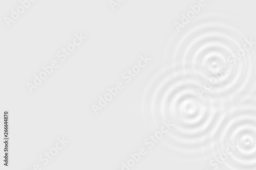 Top view of white water ring or white cream surface, soft background texture