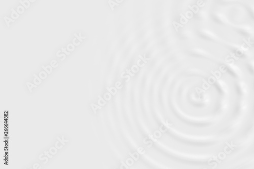 Top view of white water ring or white cream surface, soft background texture