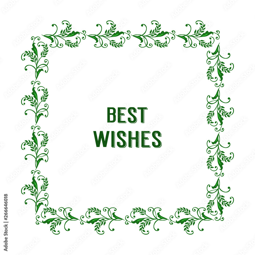 Vector illustration texture green leafy wreath frame for invitation card best wishes Vector illustration texture green leafy wreath frame for invitation card best wishes