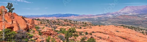 Views from the Lower Sand Cove trail to the Vortex formation, by Snow Canyon State Park in the Red Cliffs National Conservation Area, by Gunlock and St George, Utah, United States. 