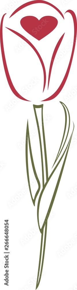 Fototapeta premium Spring Tulip design element for websites, blogs, advertisements, flyers, posters, backgrounds, business cards, logo, and tri-folds 