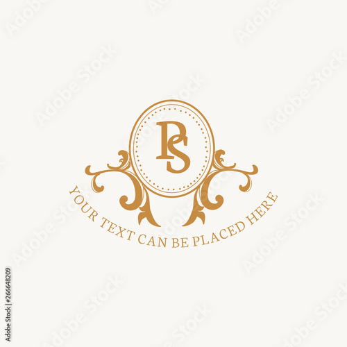 Classic emblem with initial