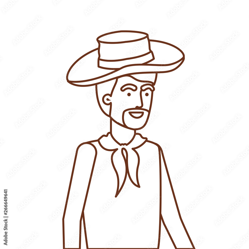 man farmer with straw hat man farmer with straw hat