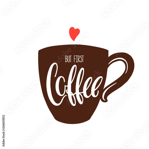 But first coffee calligraphy