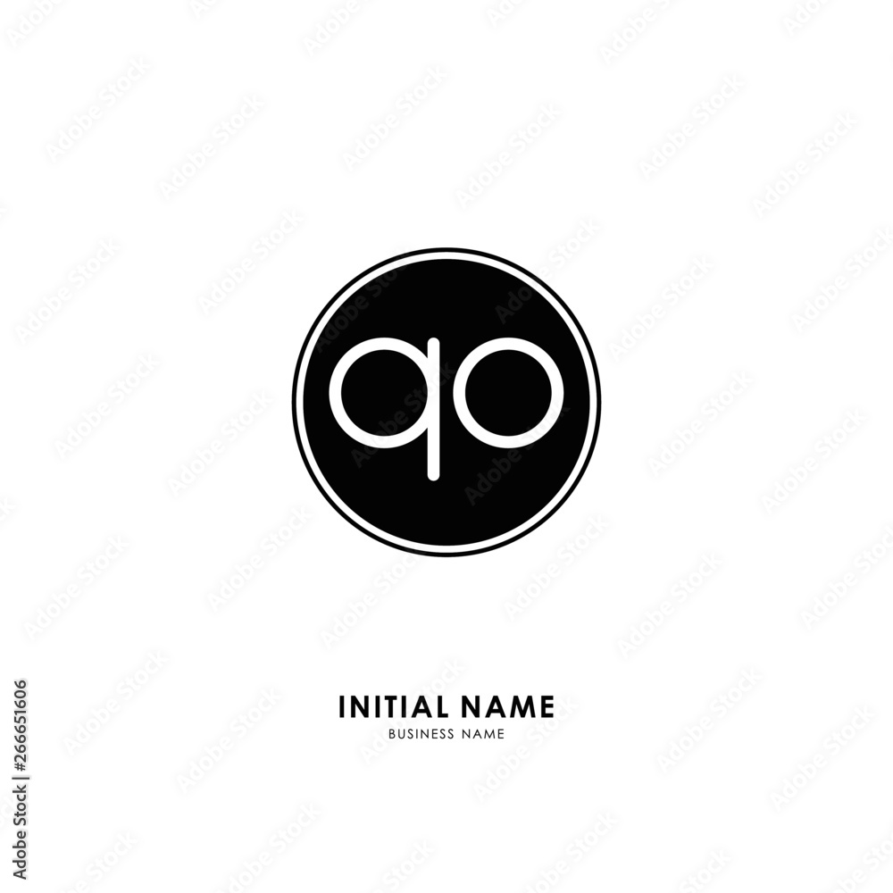Q O QO Initial logo letter with minimalist concept. Vector with scandinavian style logo. Q O QO Initial logo letter with minimalist concept. Vector with scandinavian style logo.