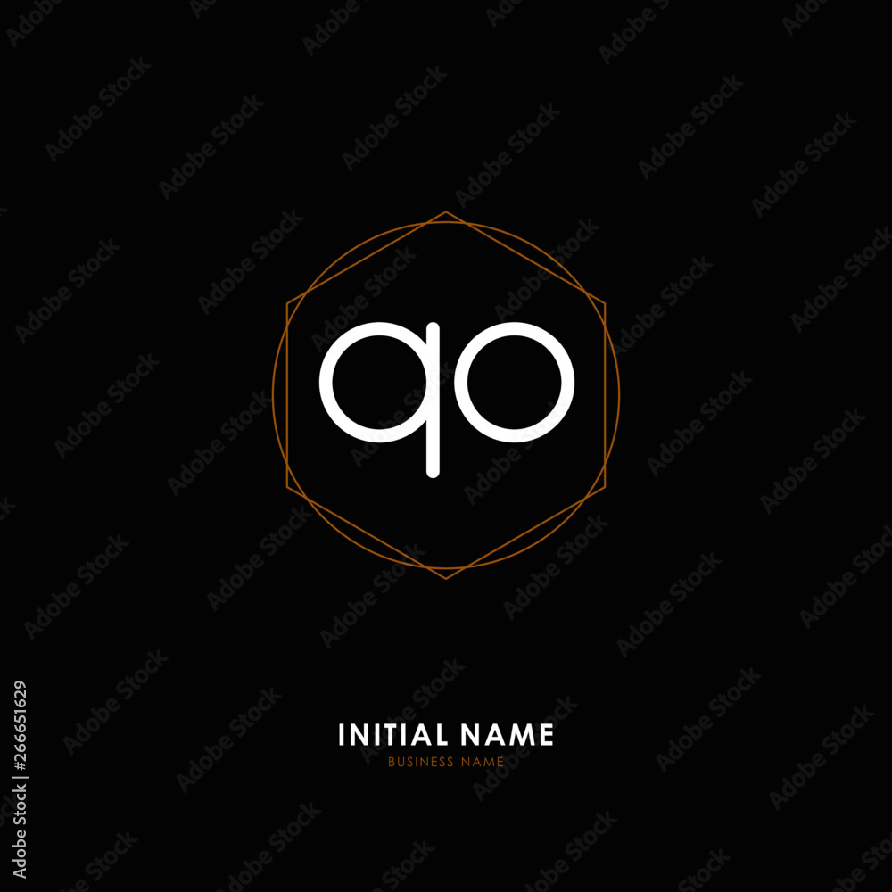 Q O QO Initial logo letter with minimalist concept. Vector with scandinavian style logo. Q O QO Initial logo letter with minimalist concept. Vector with scandinavian style logo.